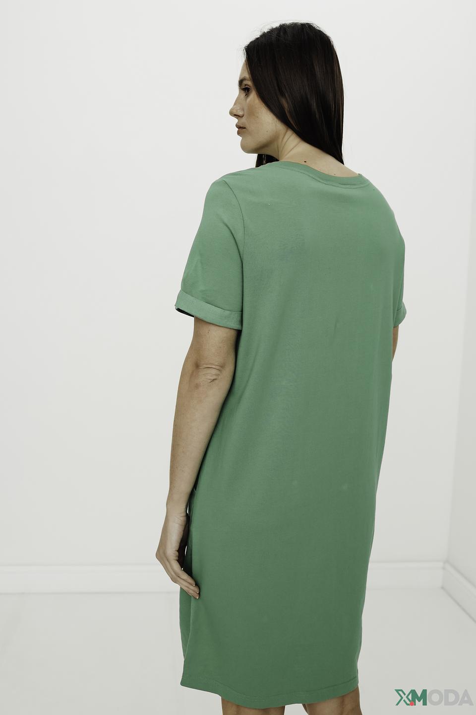 Платье Oui лен зеленое