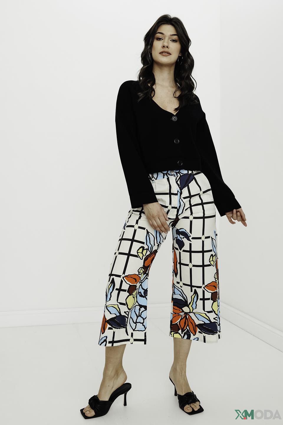 Брюки Tricot Chic с цветочным принтом