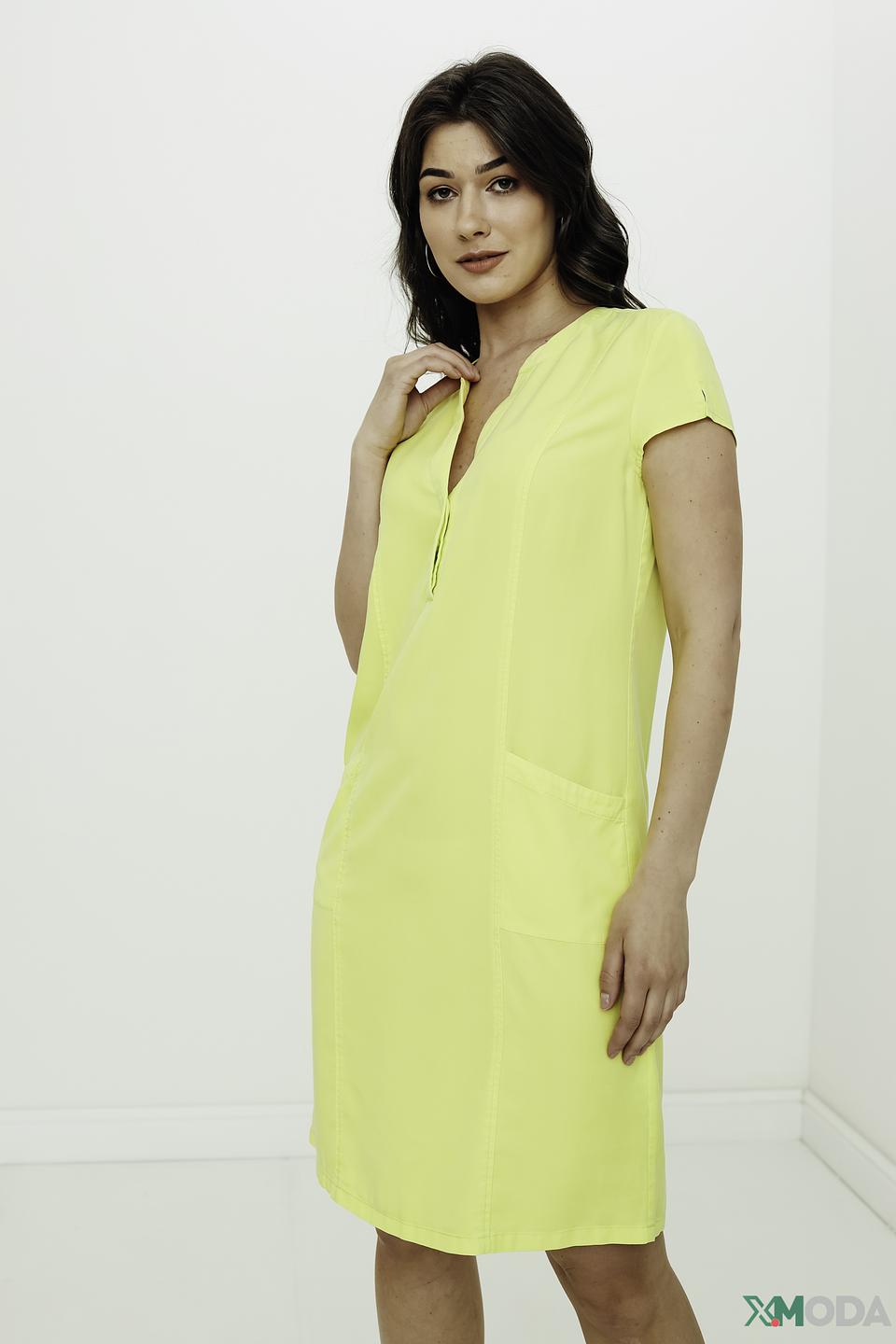 Платье Catnoir лиоцел жёлтое