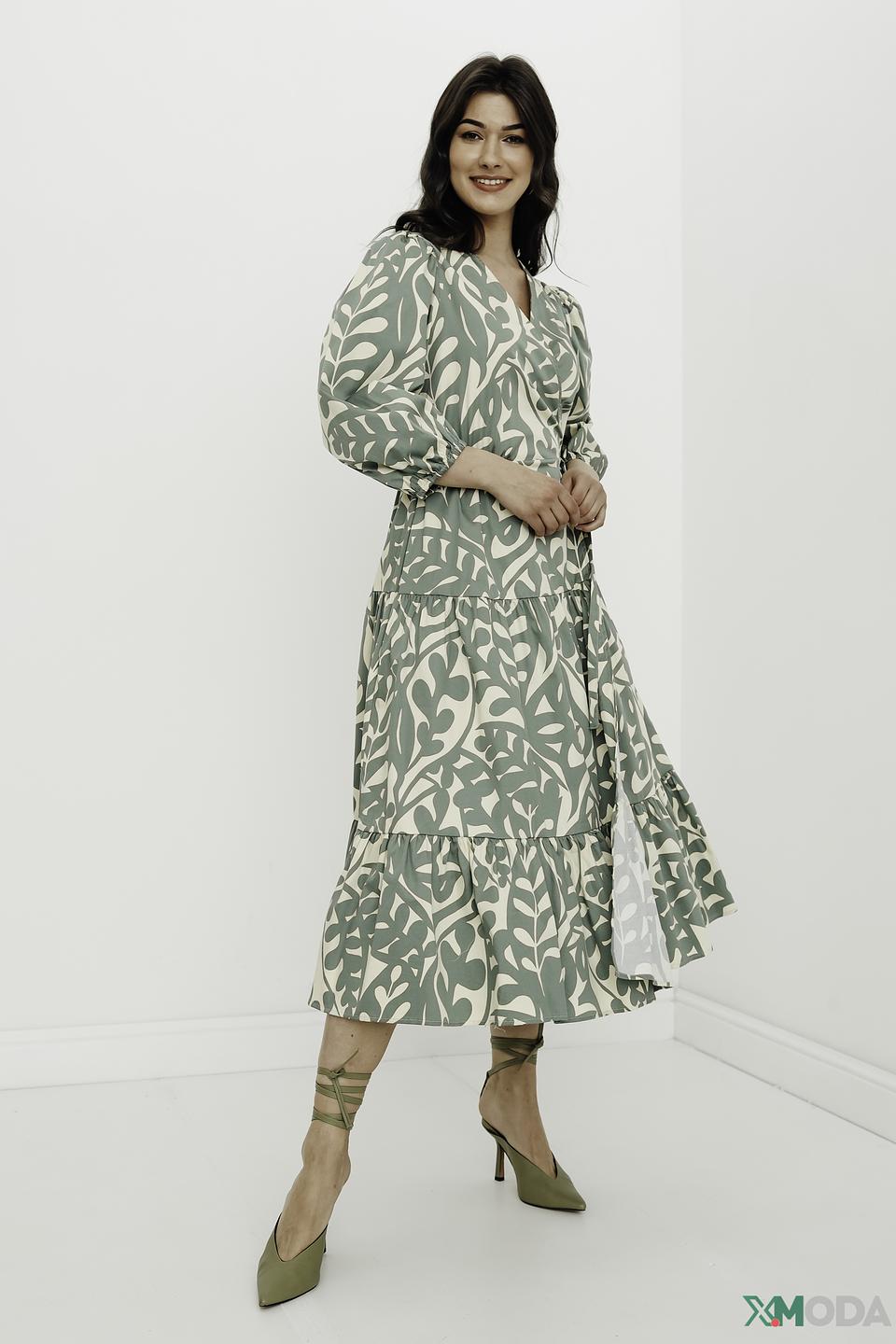 Платье Oui с растительным принтом