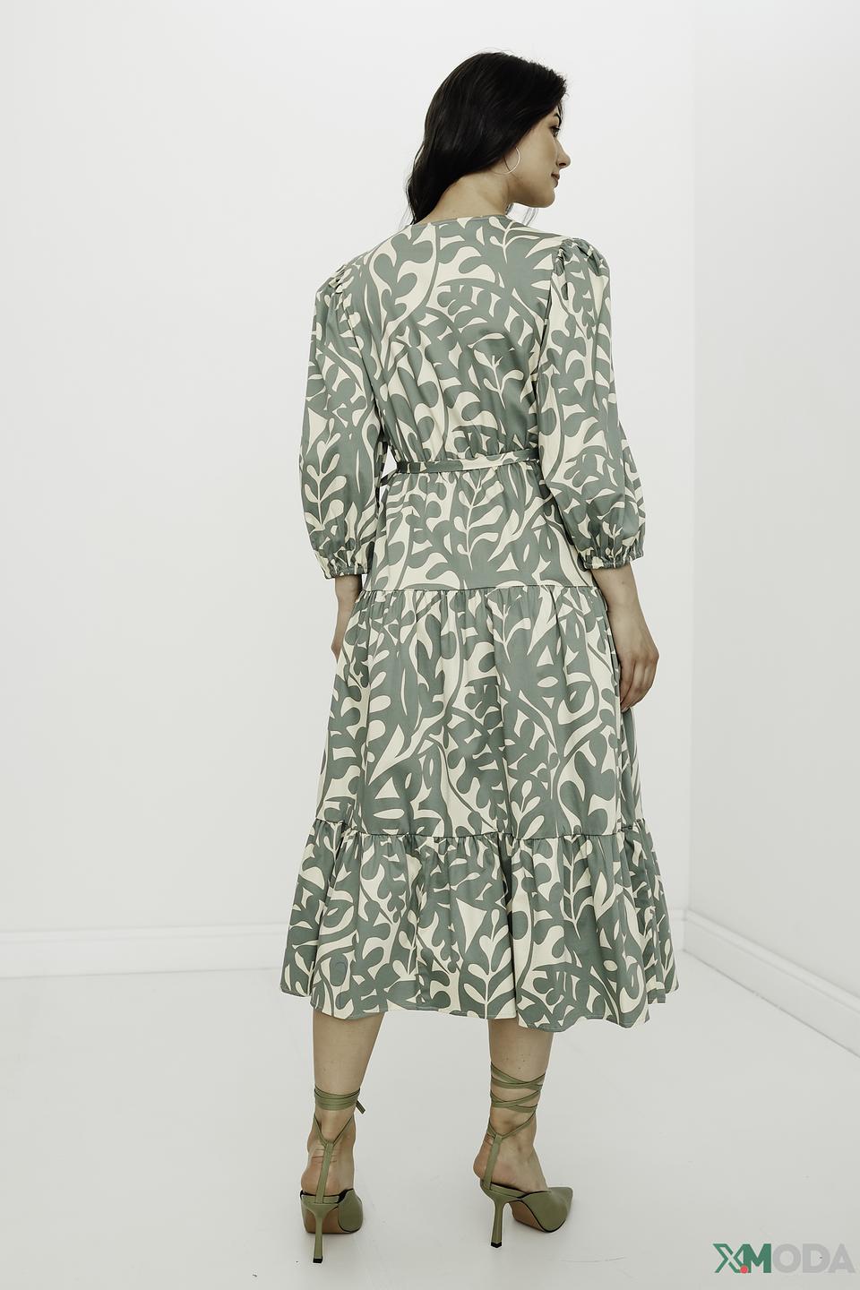 Платье Oui с растительным принтом