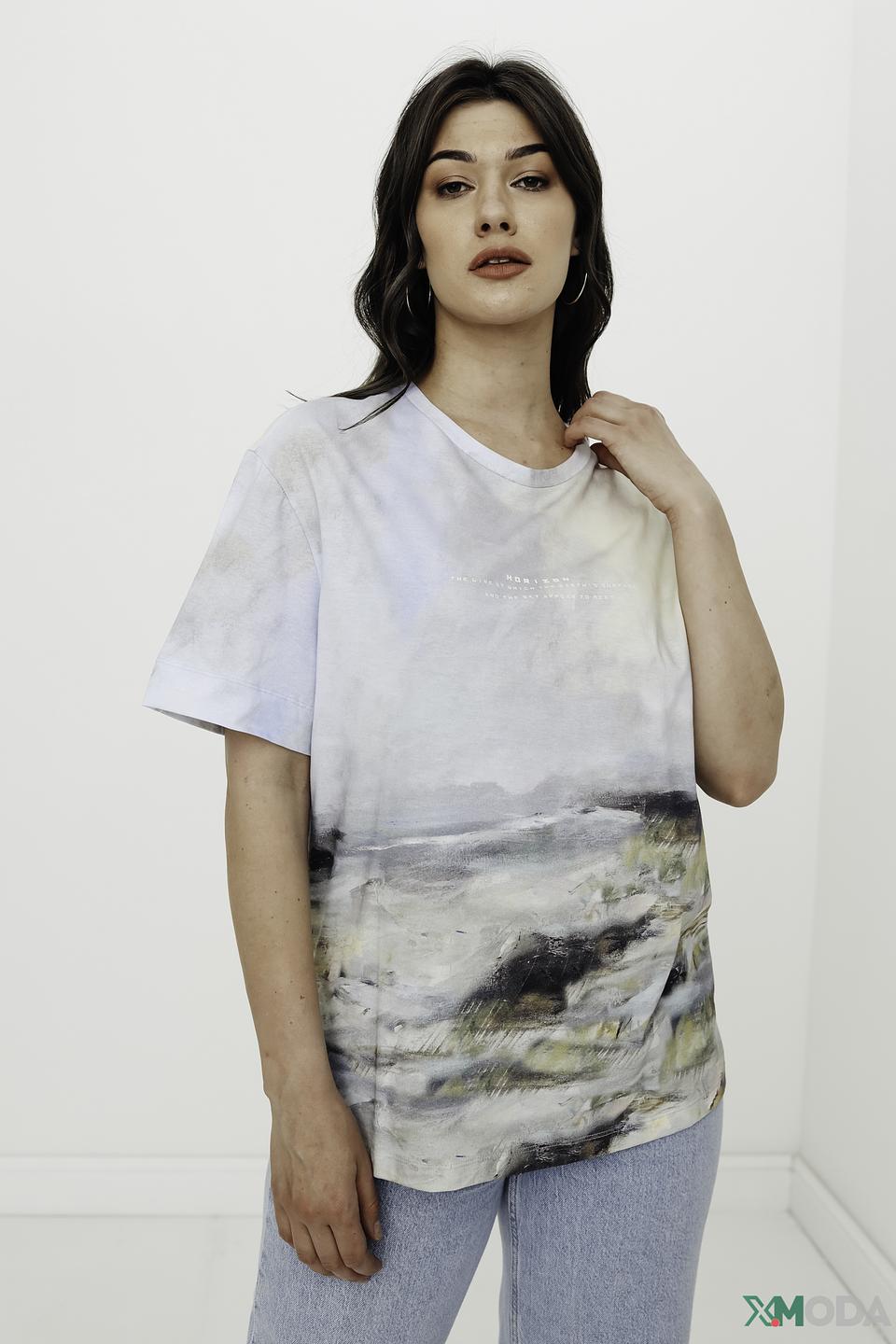 Футболка UNQ с принтом "Пейзаж"