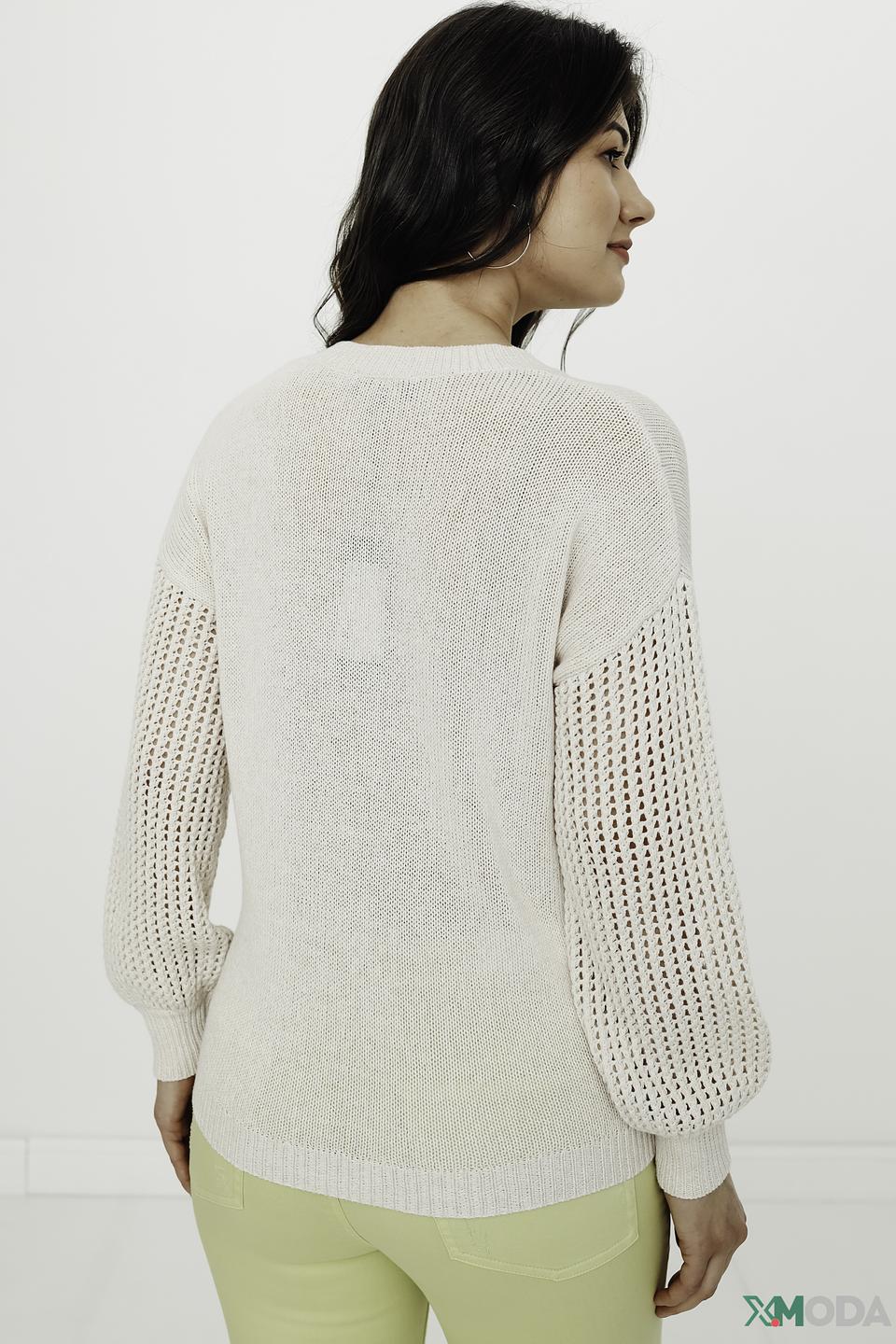 Пуловер Catnoir с V-образным вырезом бежевый