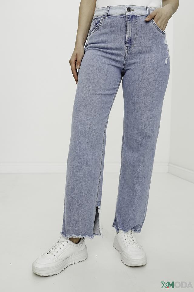 Джинсы UNQ с потертостями голубые