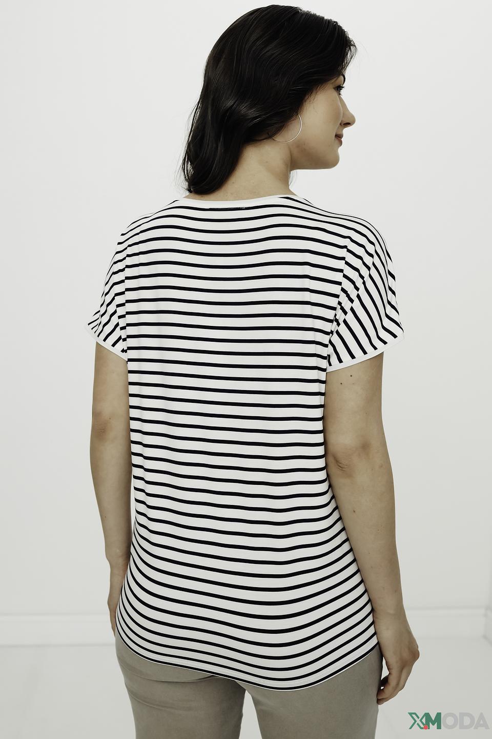 Футболка Catnoir в полоску с кошкой