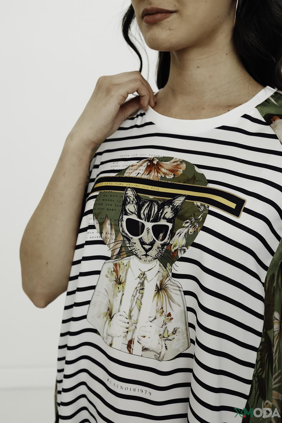 Блуза Catnoir с принтом кота