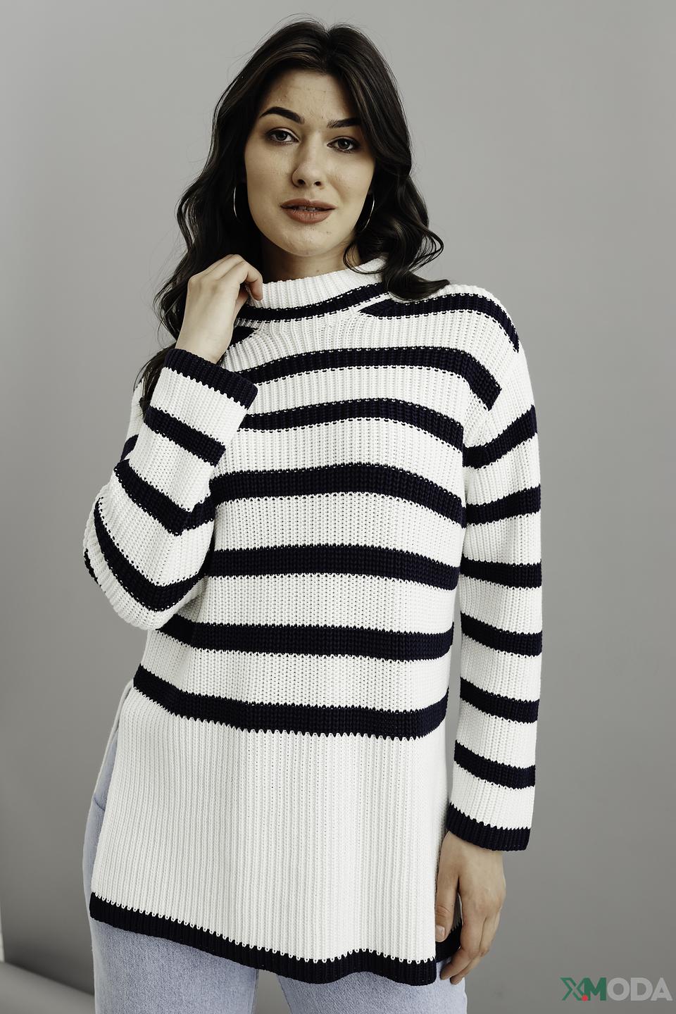 Пуловер Monari в полоску