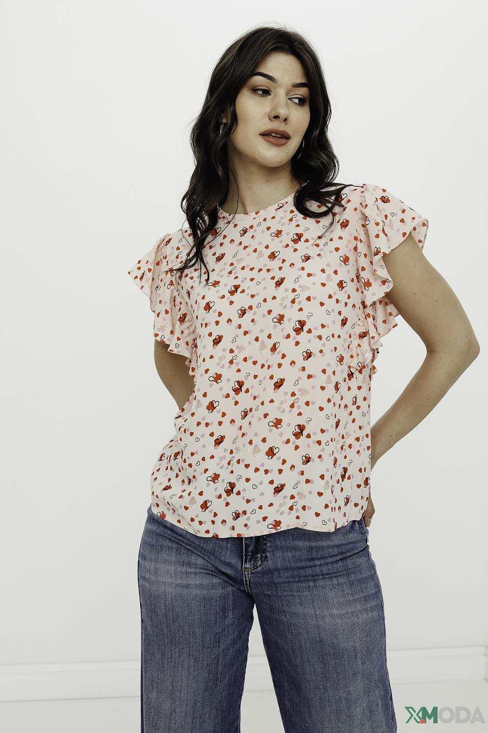 Блуза i Blues женская с цветочным принтом