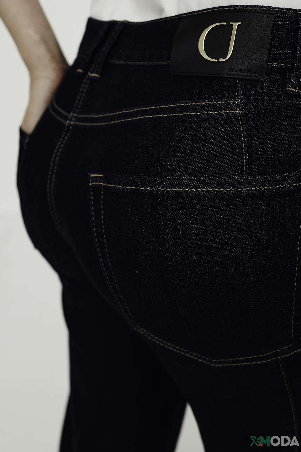 Джинсы Cambio клеш тёмно-синие