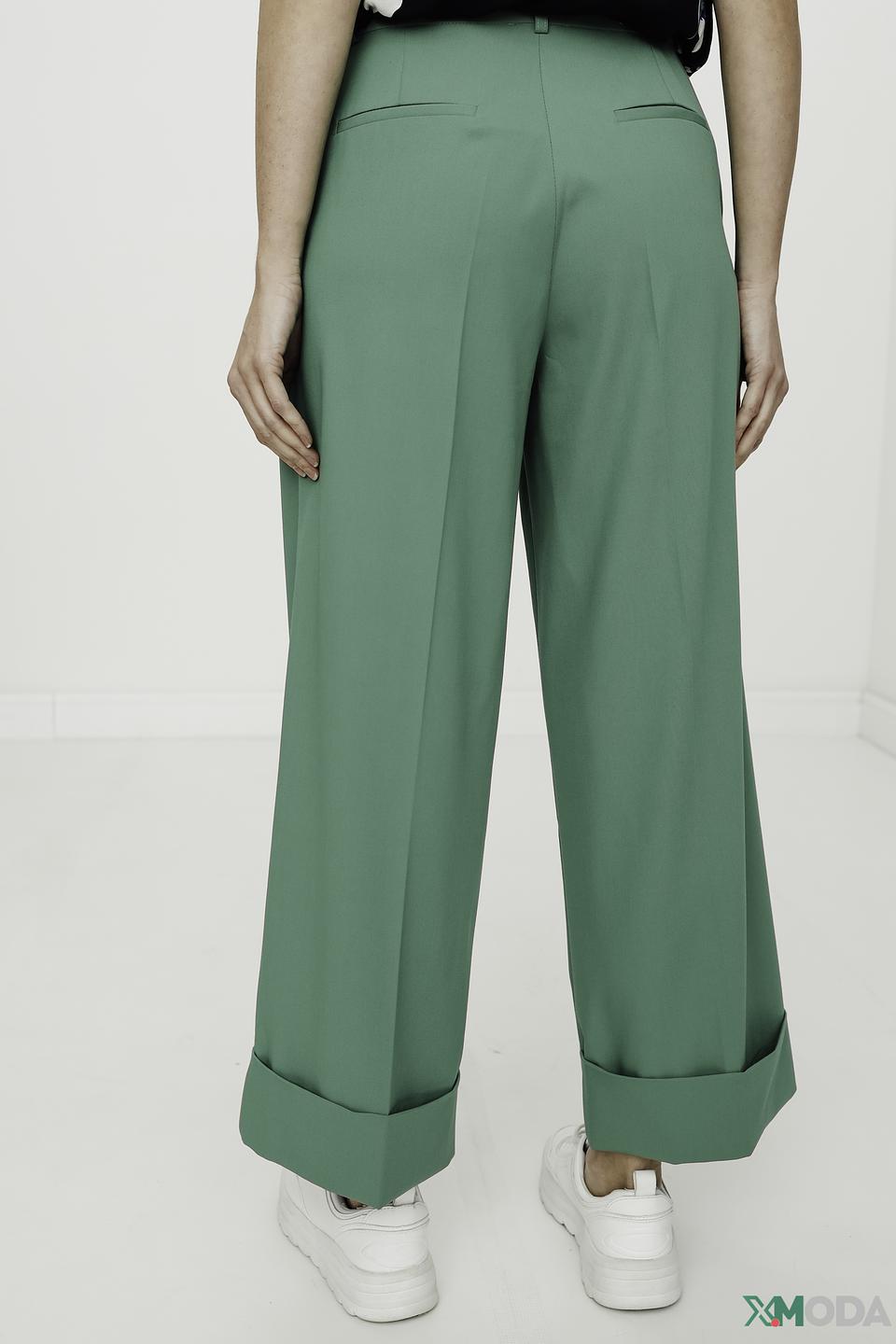 Брюки клёш Rich and Royal зелёные
