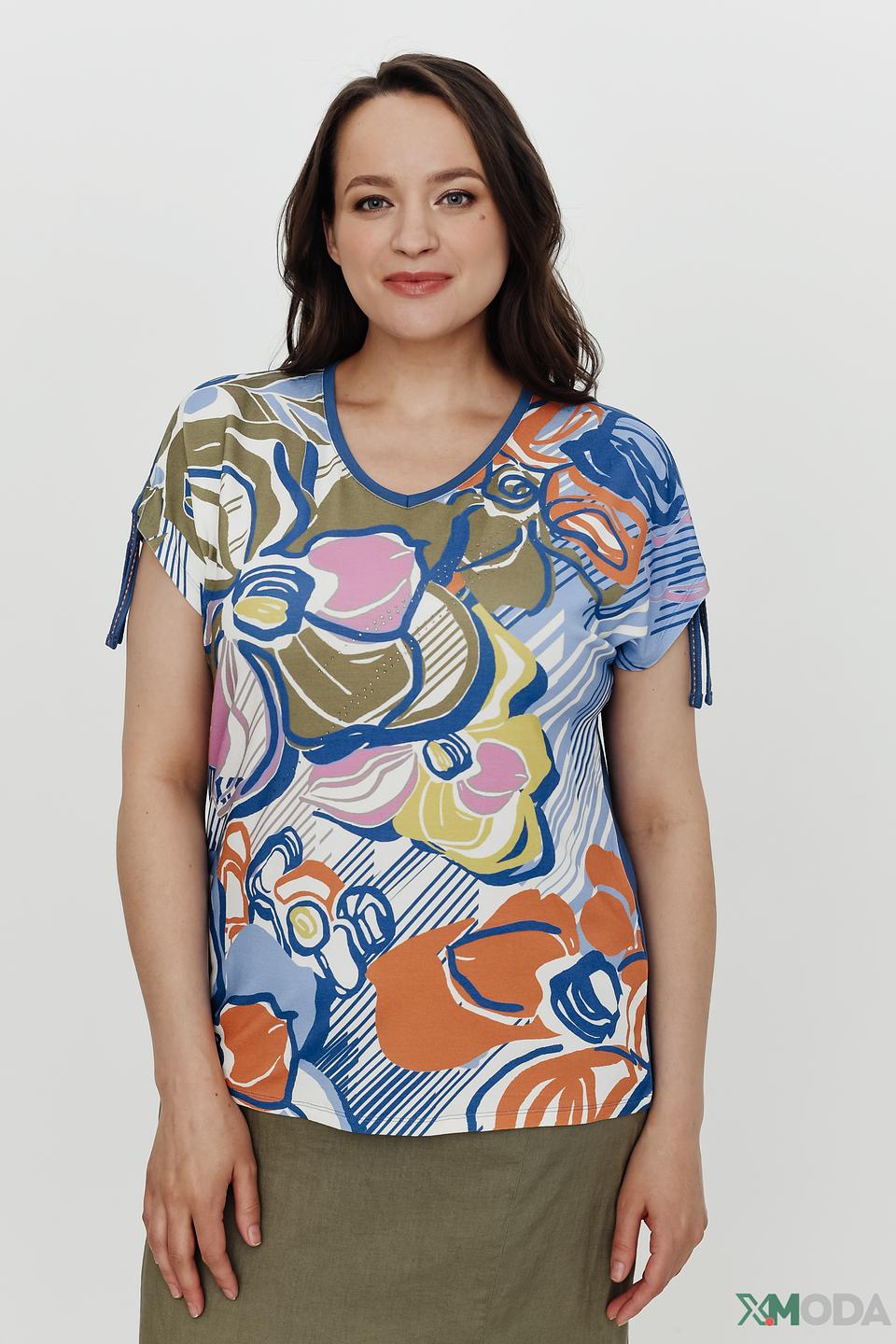 Блуза Lebek с цветочным принтом