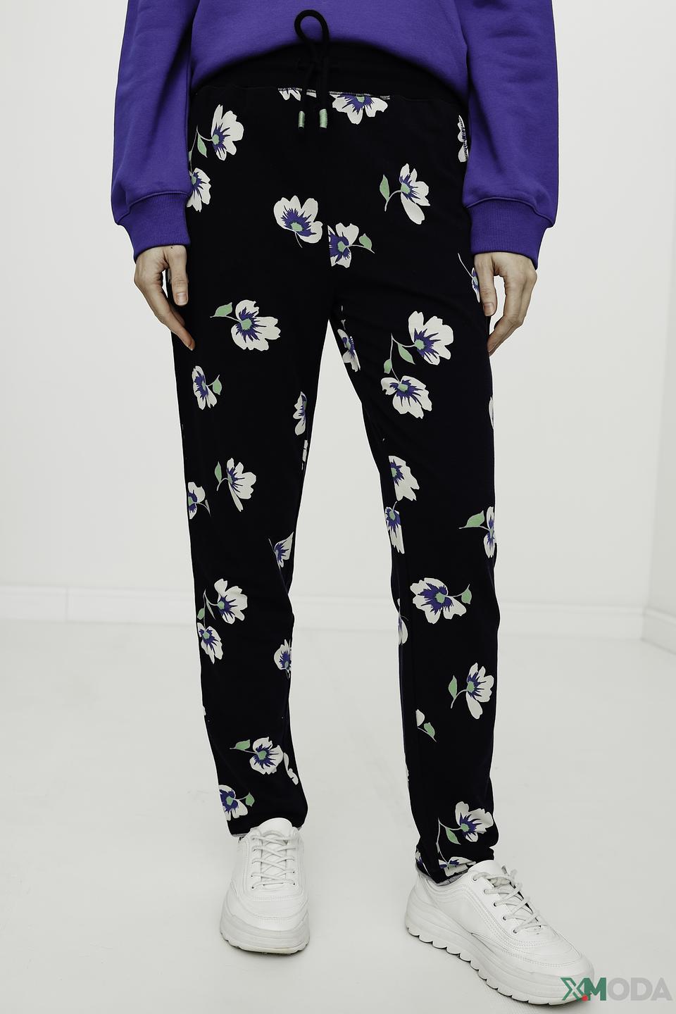 Брюки Oui с цветочным принтом