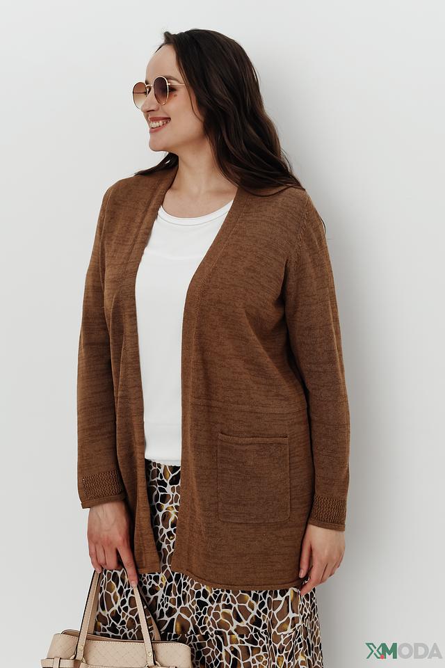 Кардиган Rabe collection коричневый