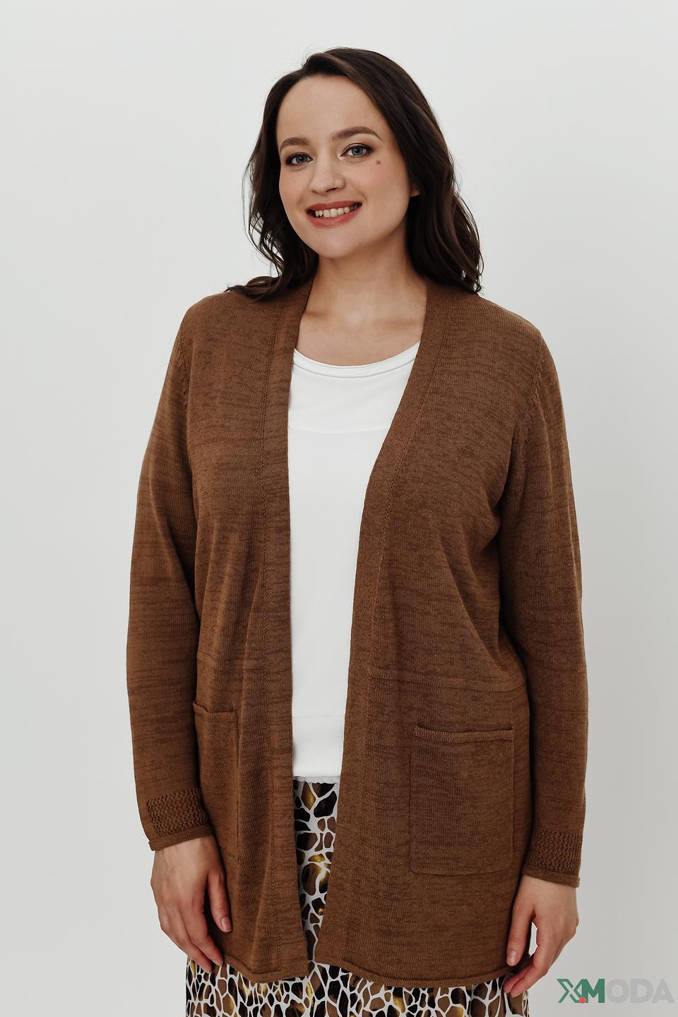 Кардиган Rabe collection коричневый