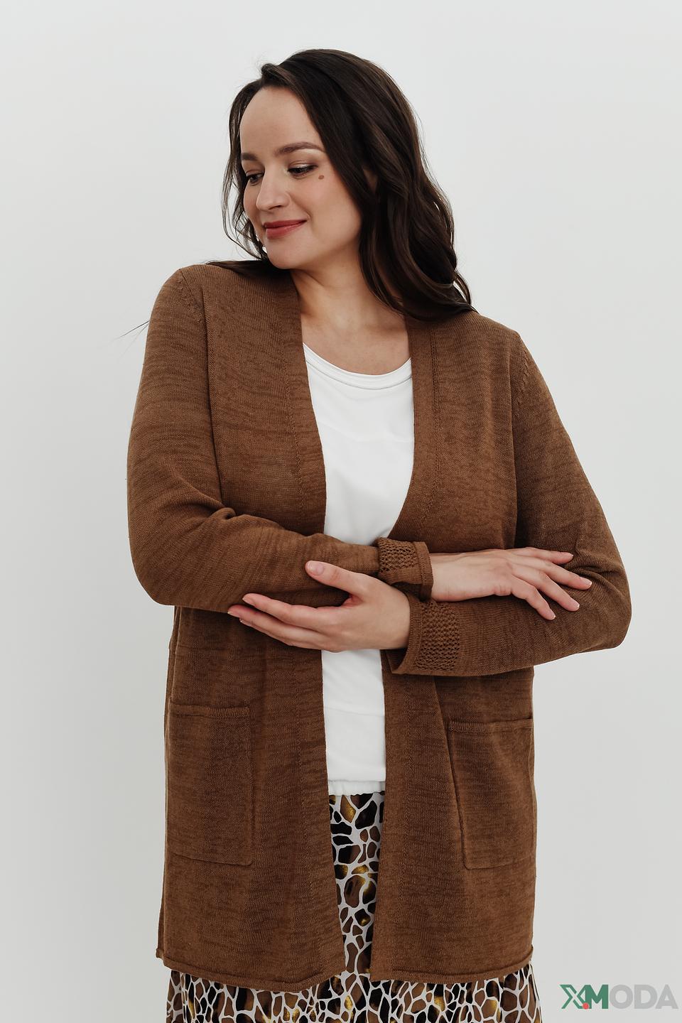 Кардиган Rabe collection коричневый