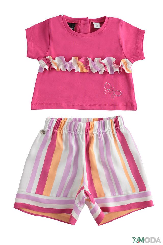 Комплект шорты+футболка Sarabanda розовый