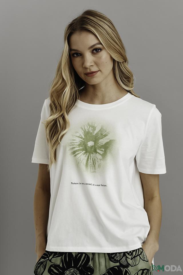 Футболка Luisa Cerano с принтом белый