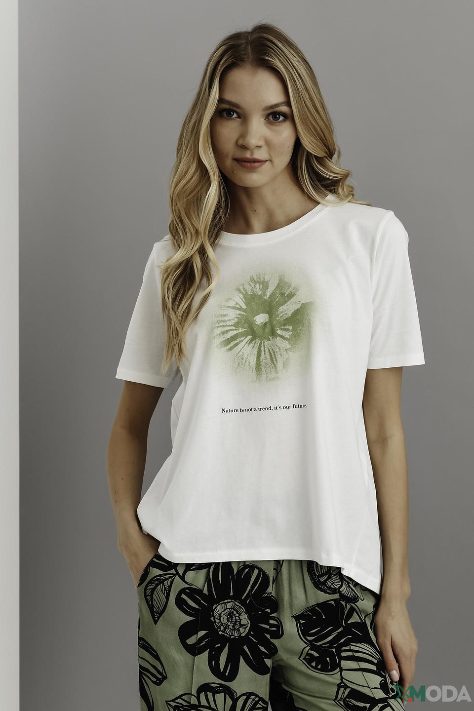 Футболка Luisa Cerano с принтом белый