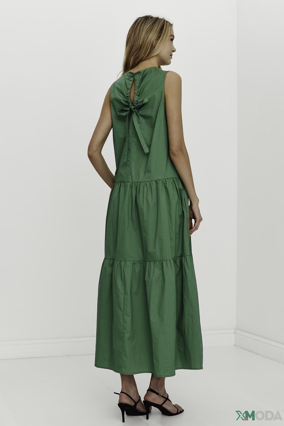 Платье Oui зелёное трапеция