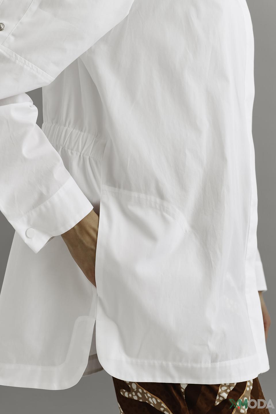 Рубашка Marc Cain с капюшоном белая