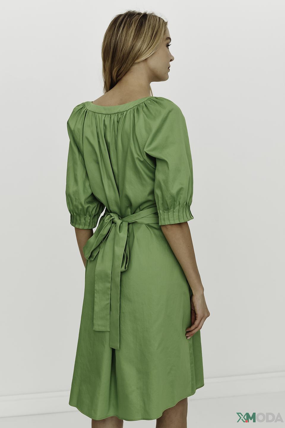 Платье Marc Cain зелёное с поясом