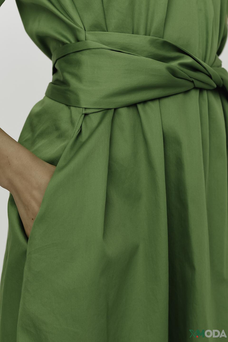 Платье Marc Cain зелёное с поясом