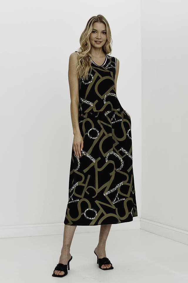 Платье Marc Cain Sports с принтом чёрное