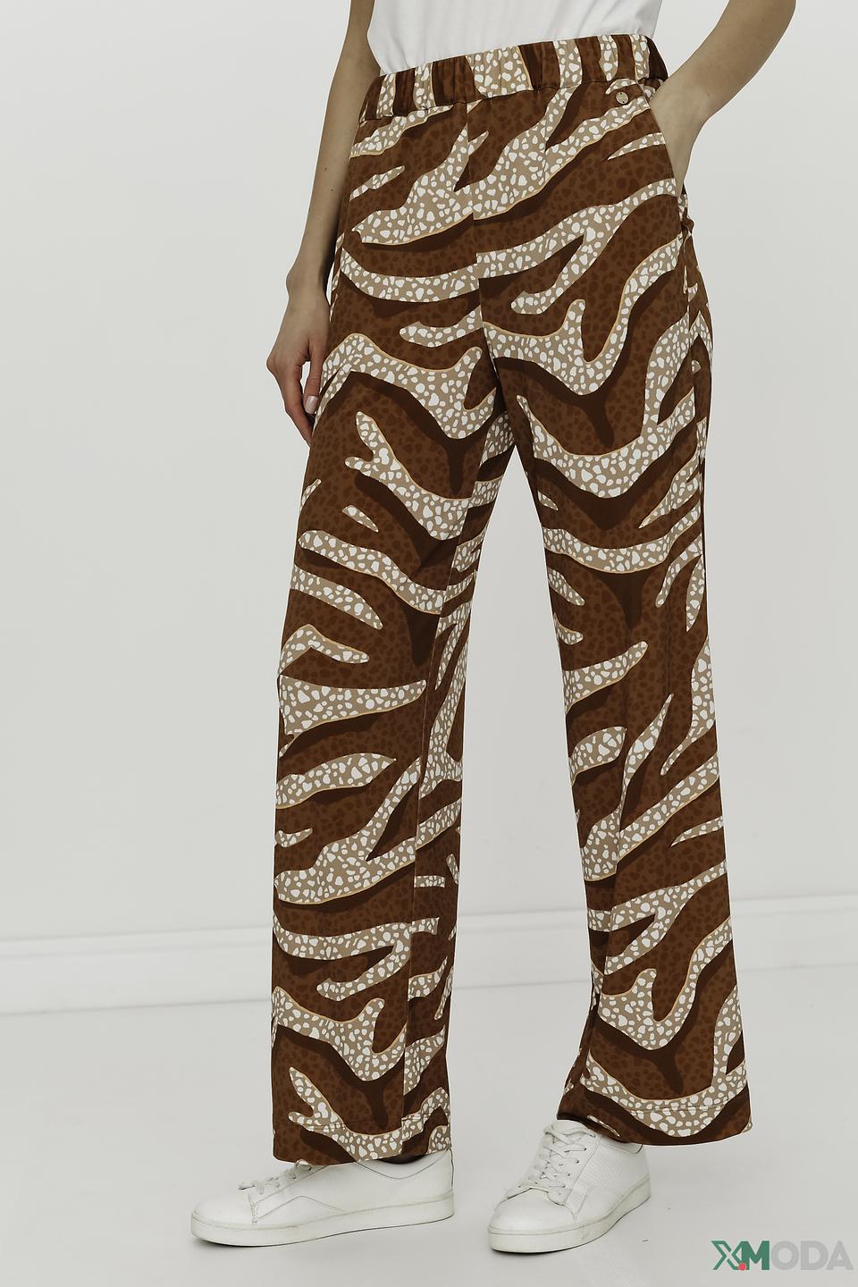 Брюки Marc Cain принт зебра коричневый