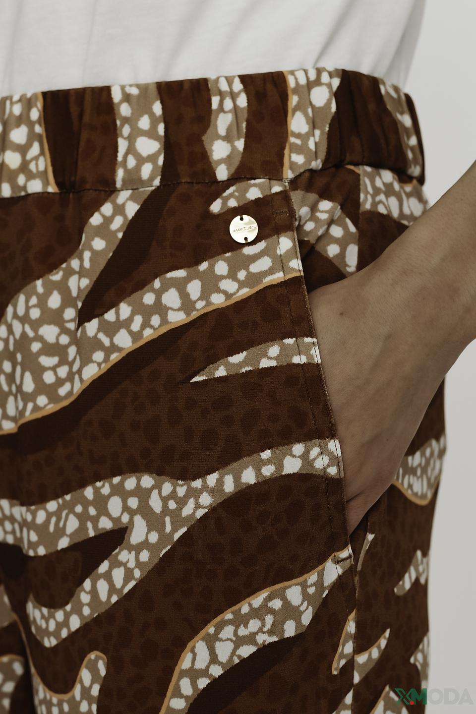 Брюки Marc Cain принт зебра коричневый