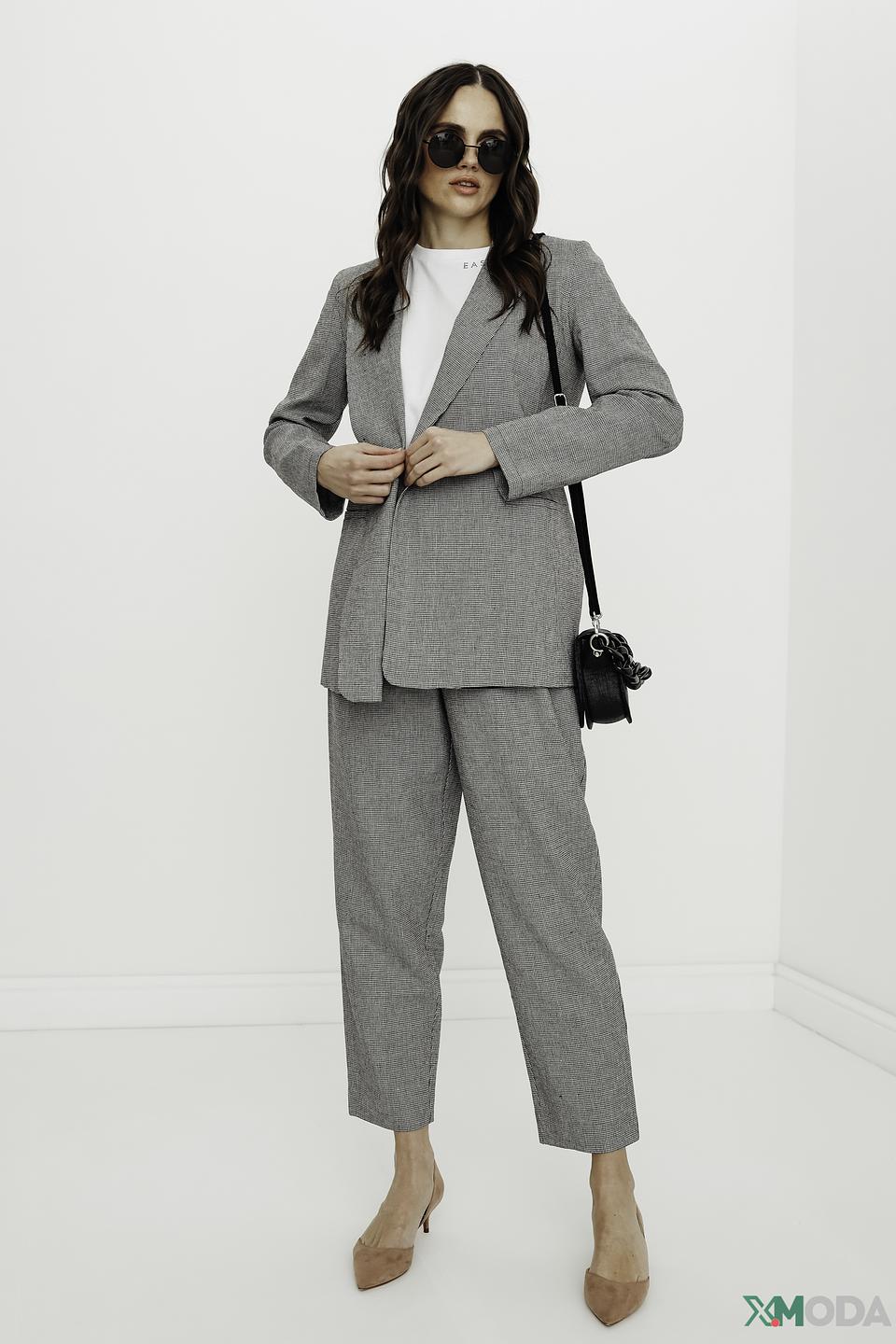 Жакет i Blues в клетку с поясом