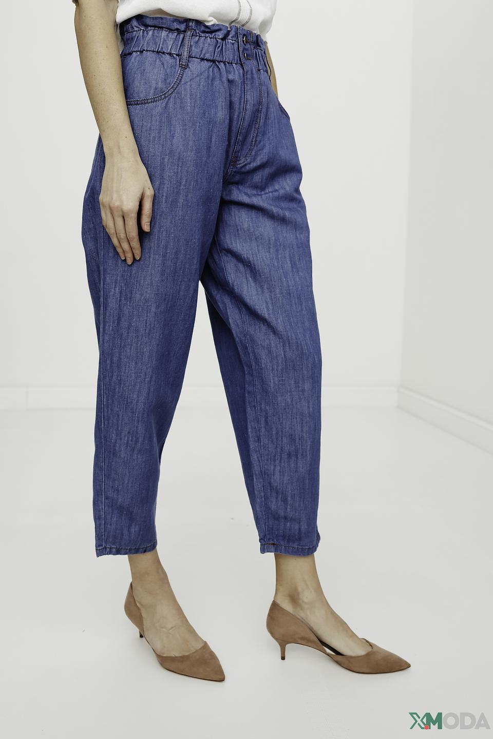 Брюки i Blues джинсовые с завышенной талией