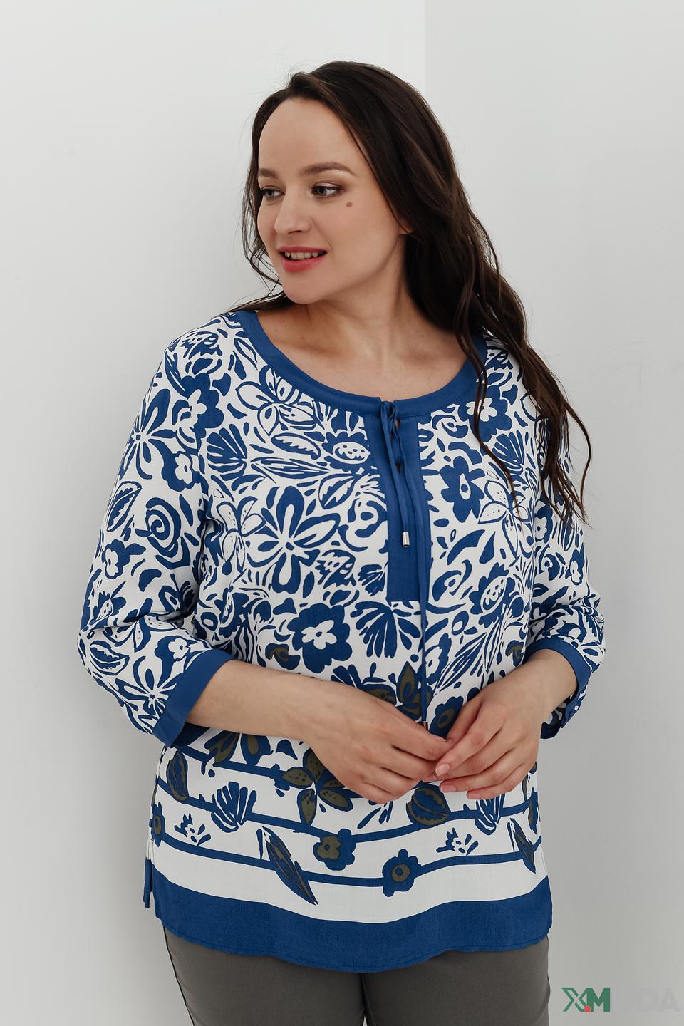 Блуза Lebek с цветочным принтом