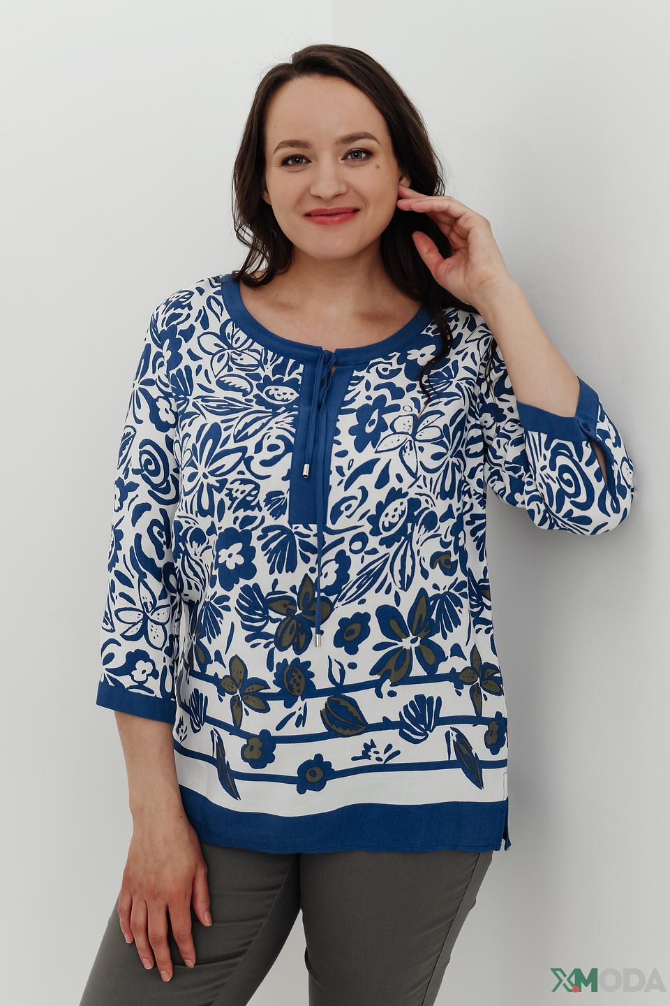 Блуза Lebek с цветочным принтом