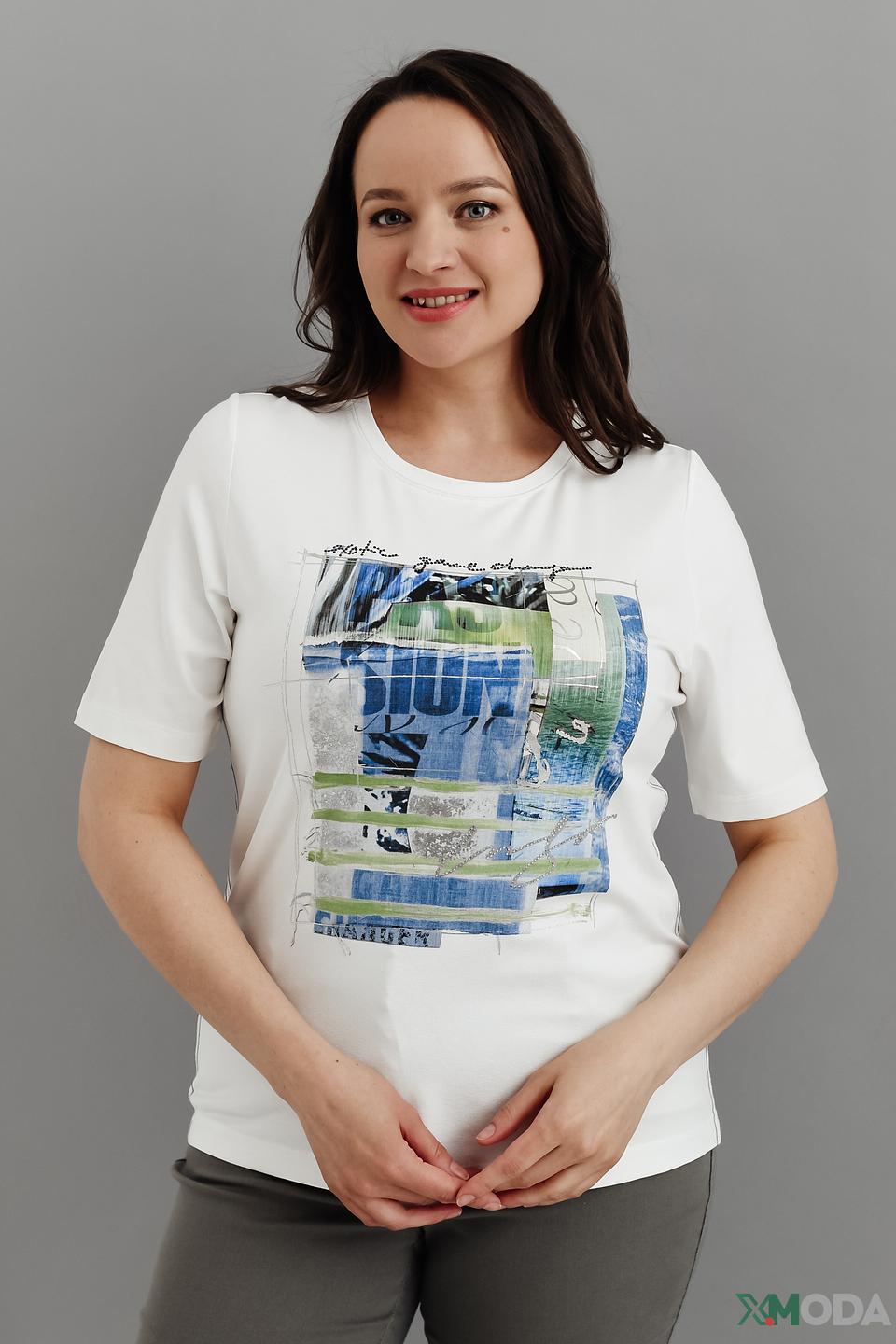 Футболка Rabe collection с принтом белый