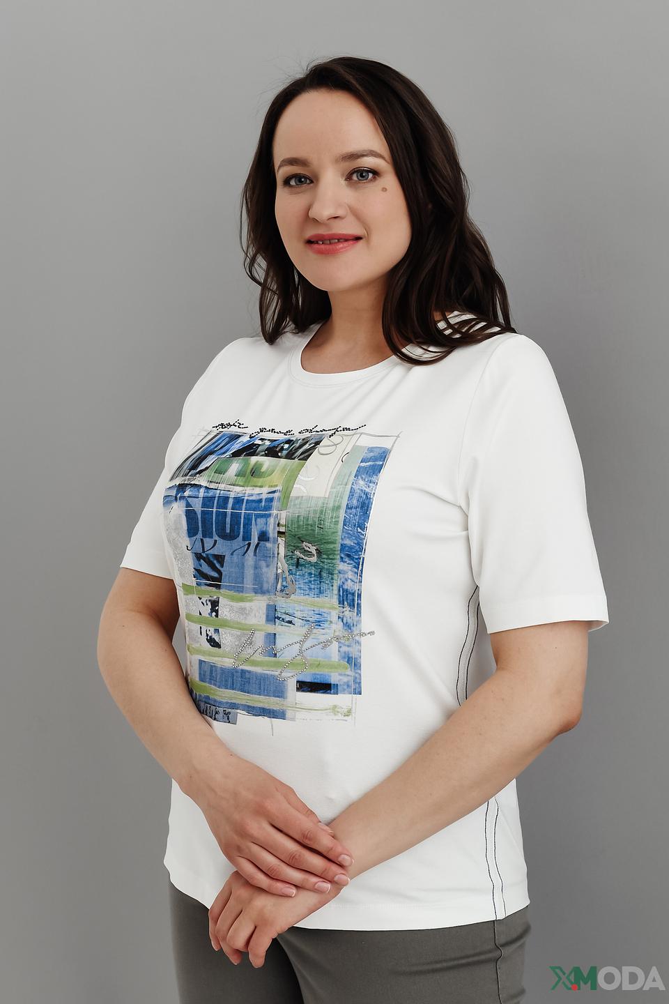 Футболка Rabe collection с принтом белый