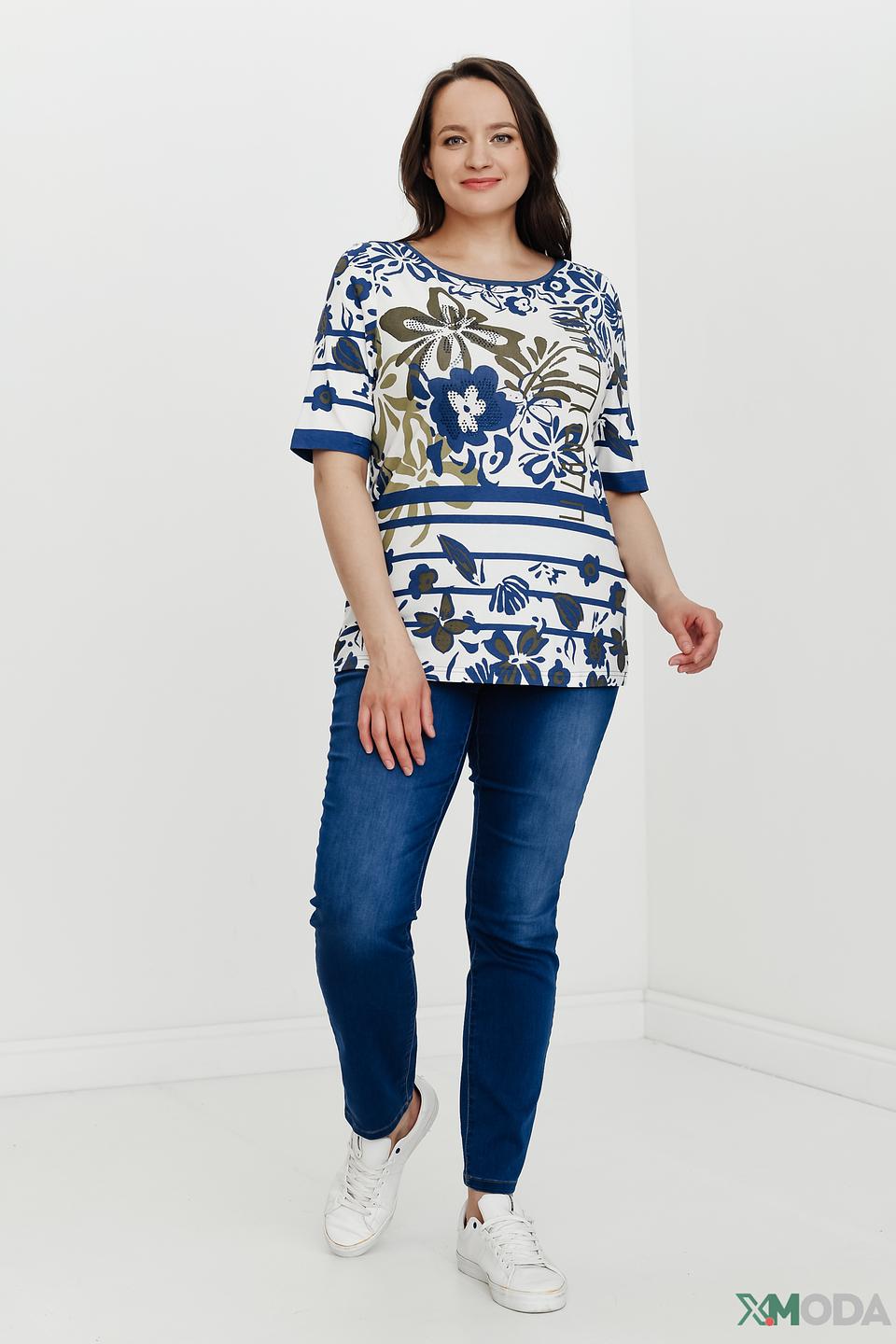 Блуза Lebek с цветочным принтом