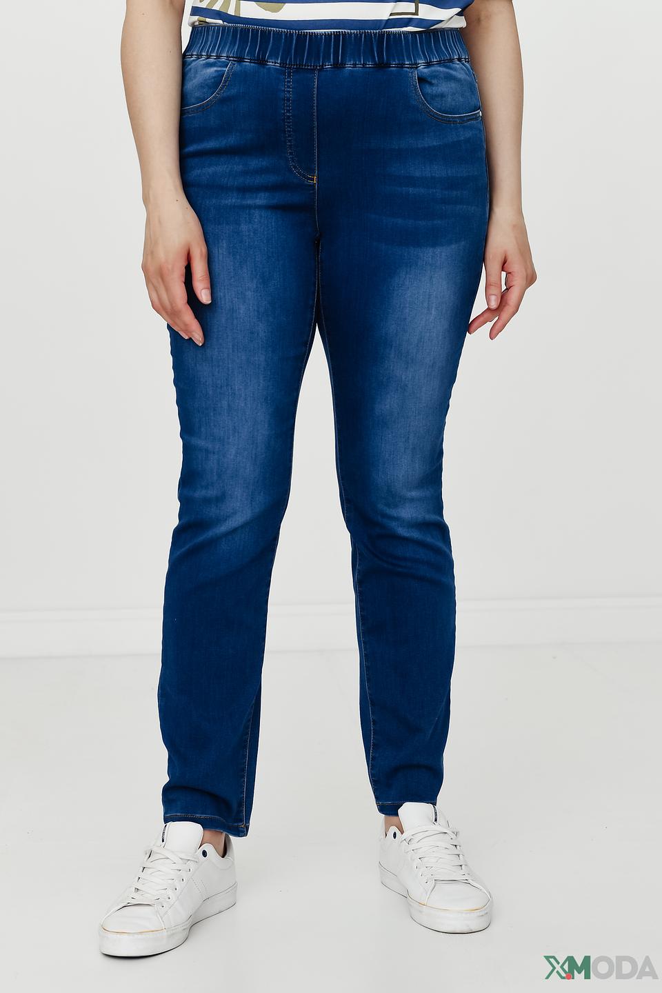 Джинсы Samoon с эластичным поясом синие