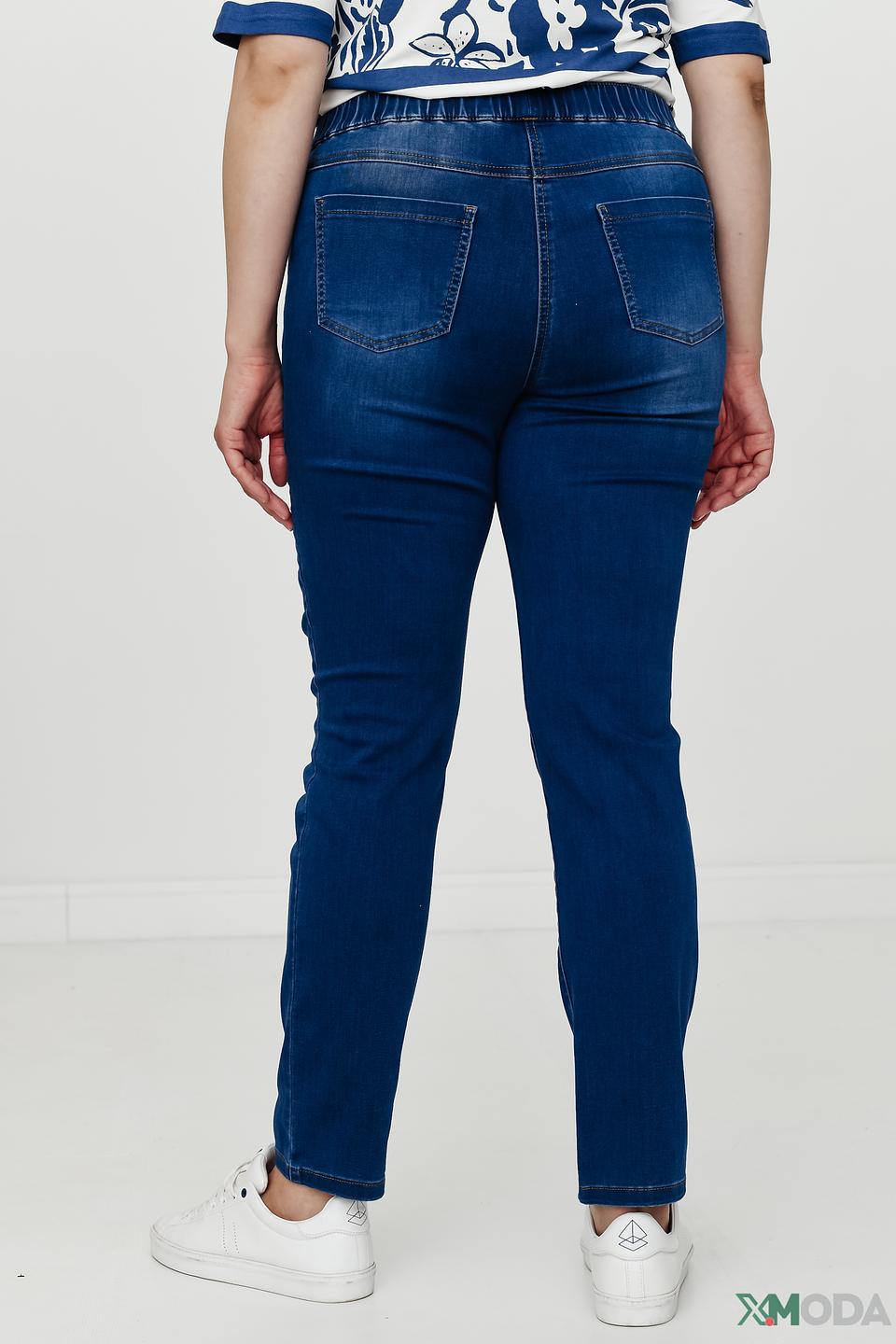 Джинсы Samoon с эластичным поясом синие