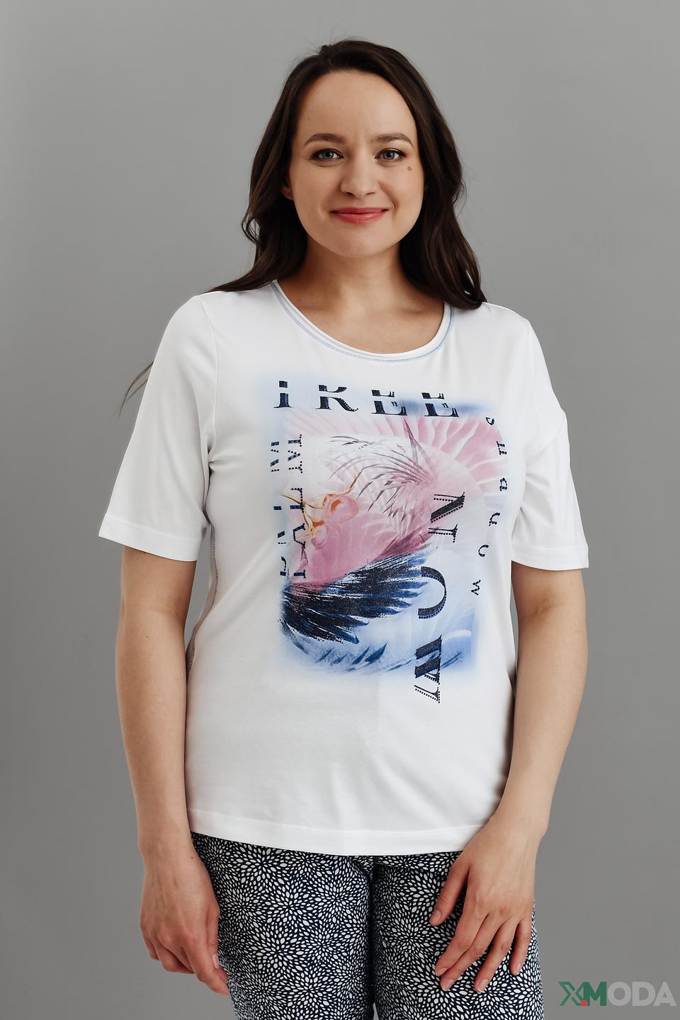 Футболка Rabe collection с принтом белая