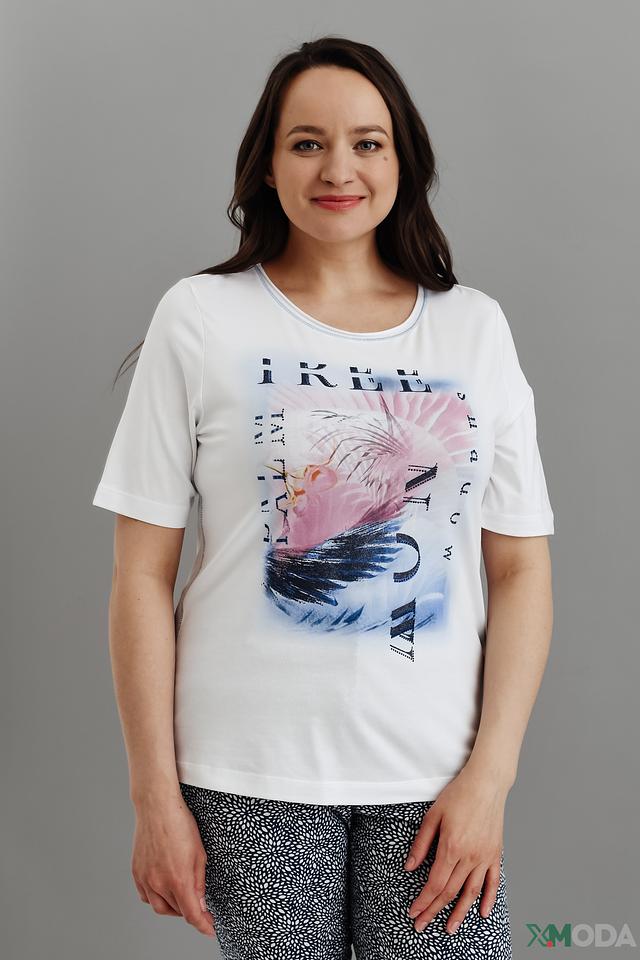 Футболка Rabe collection с принтом белая