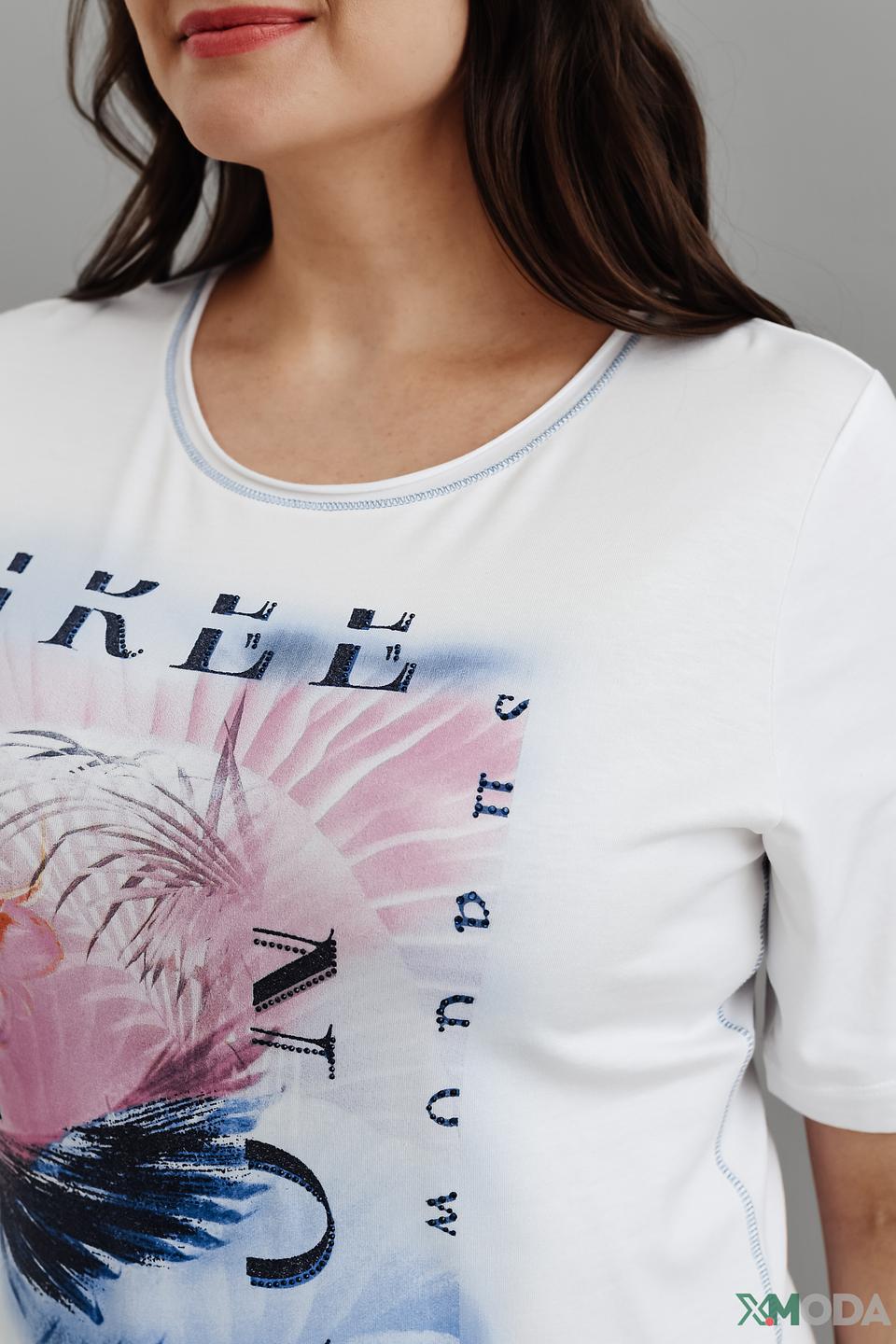 Футболка Rabe collection с принтом белая