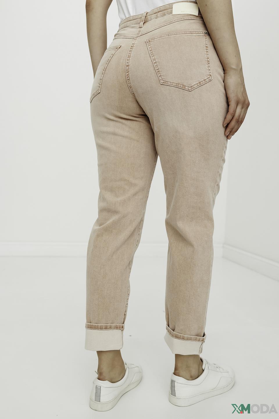 Брюки MAC слим-фит пудровый