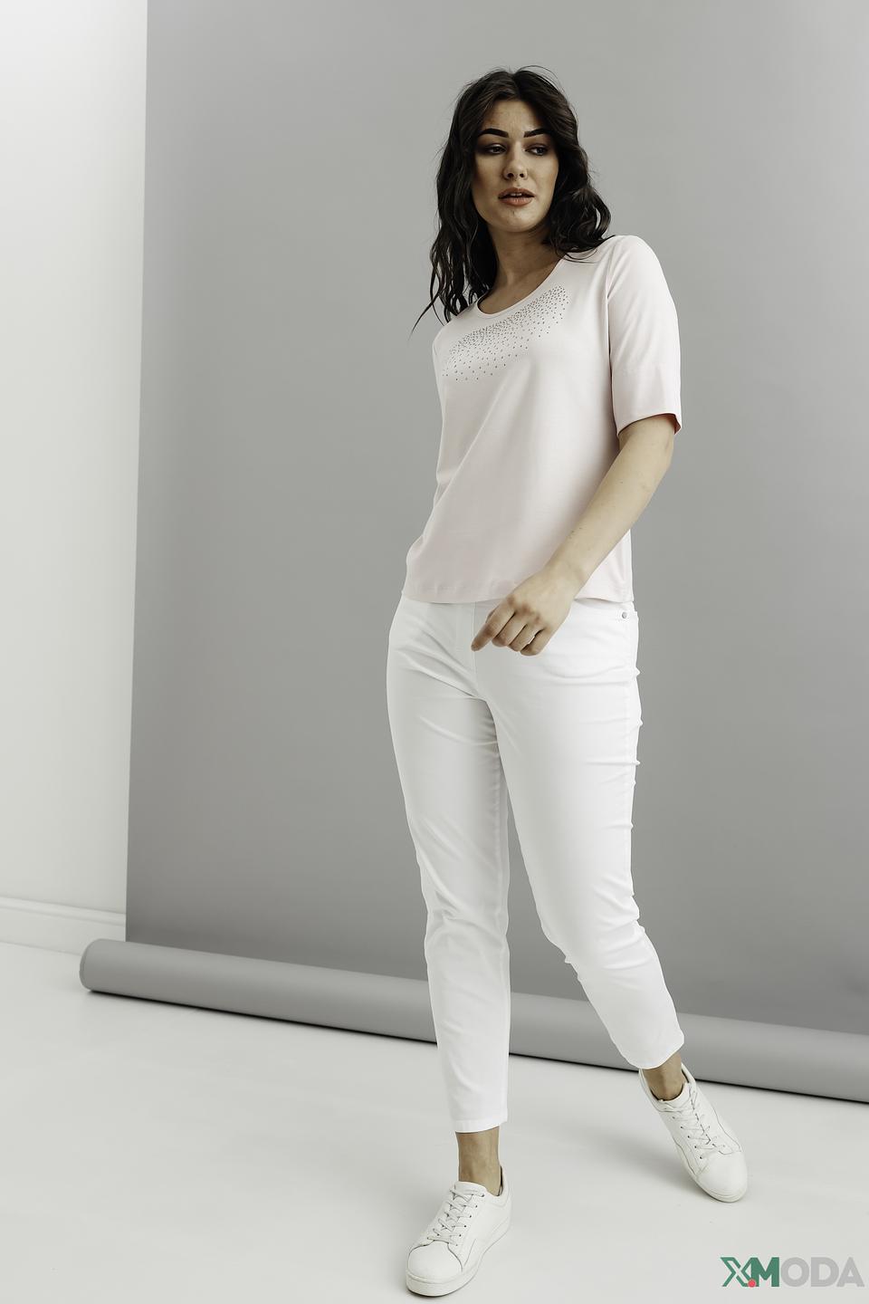 Футболка Eugen Klein с камнями пудрово-розовый