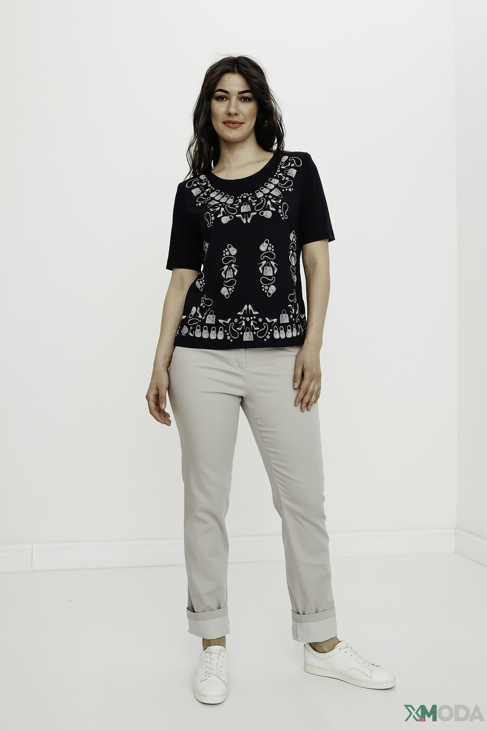 Футболка Eugen Klein с принтом чёрная