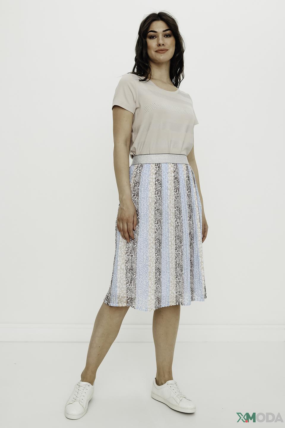 Футболка Eugen Klein с вышивкой бежевая