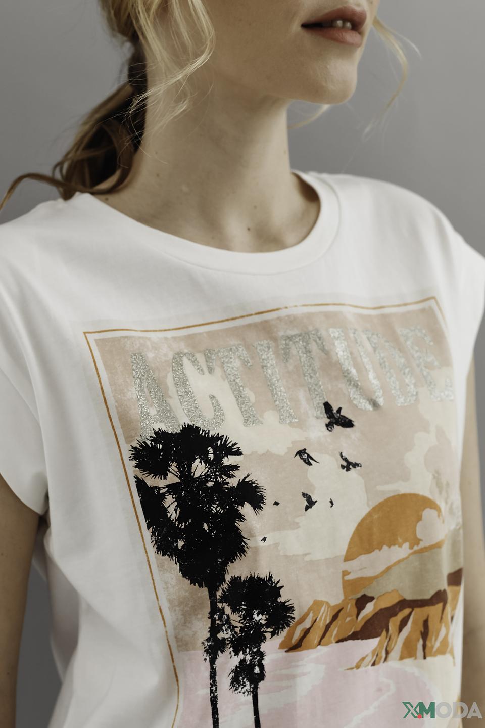 Футболка Twin Set с принтом "Attitude"