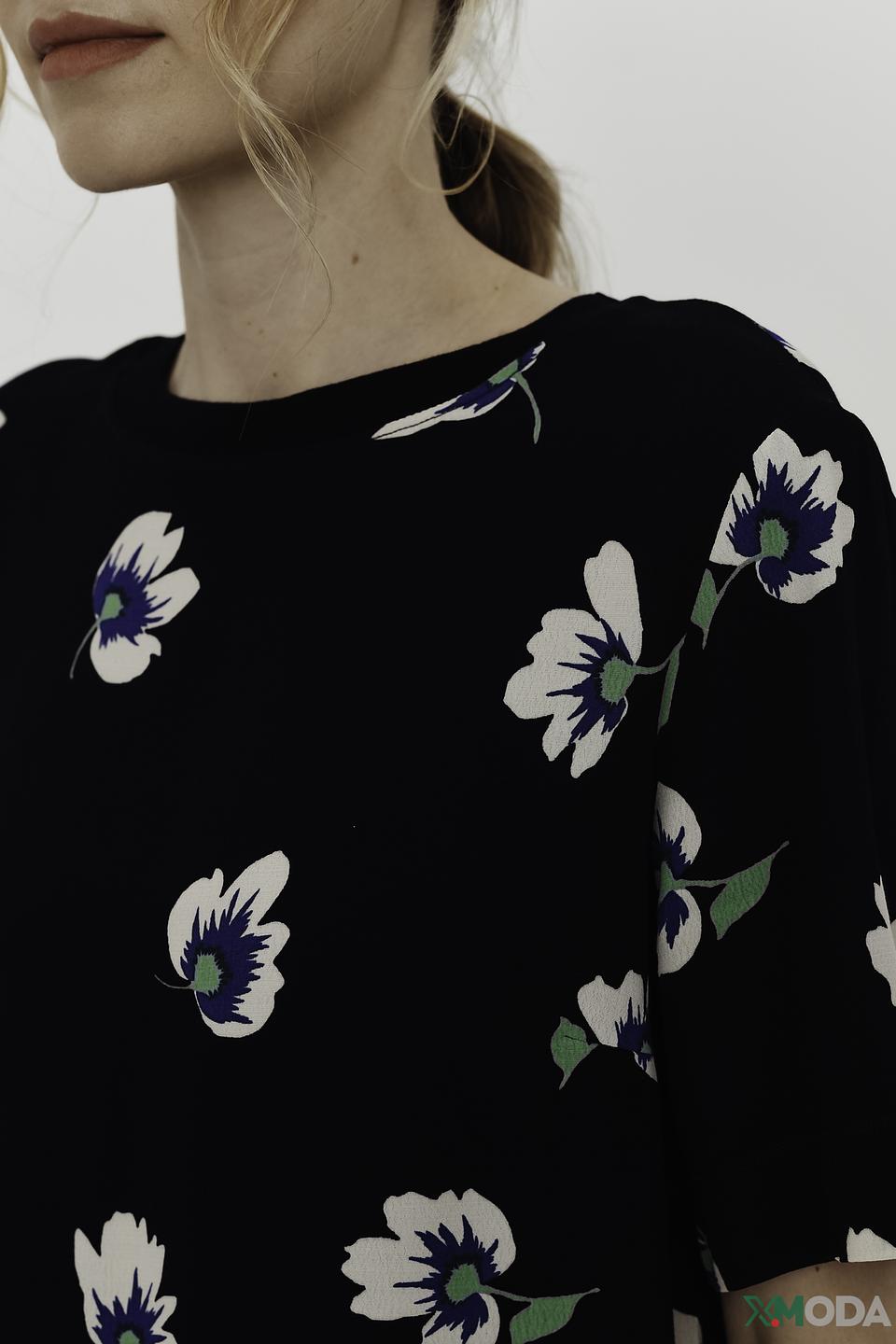 Блуза Oui с цветочным принтом