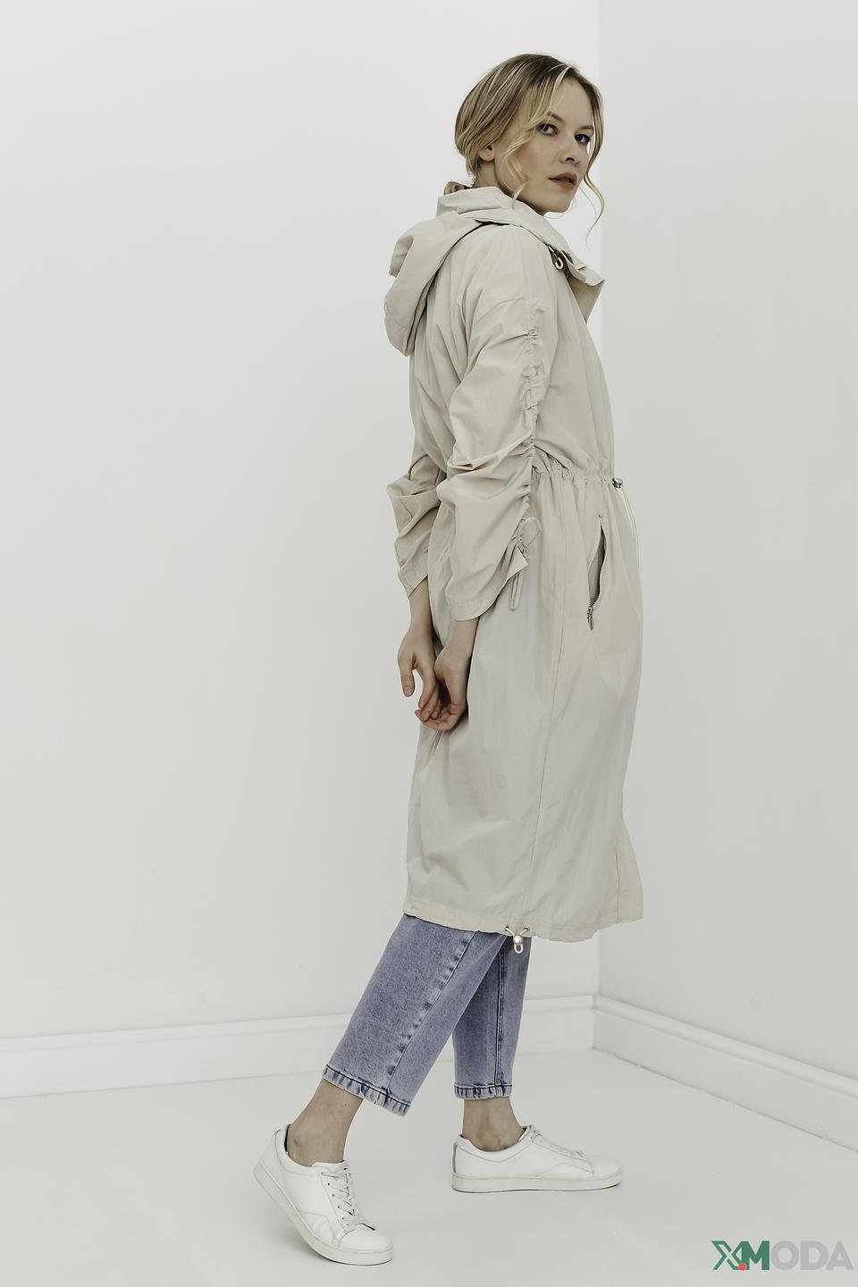 Плащ Tom Tailor бежевый с рукавами-фонариками