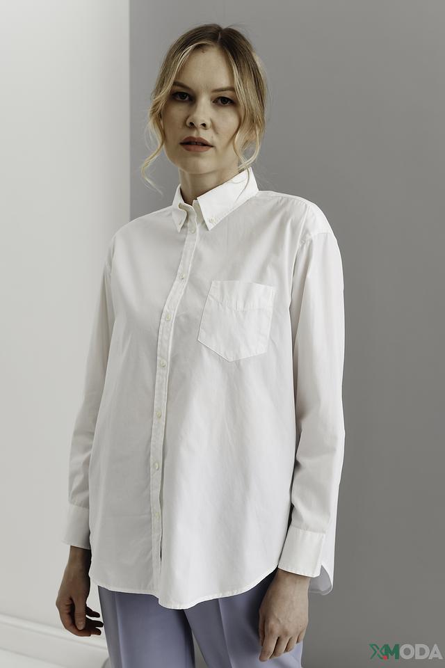 Рубашка Gant женская белая оверсайз