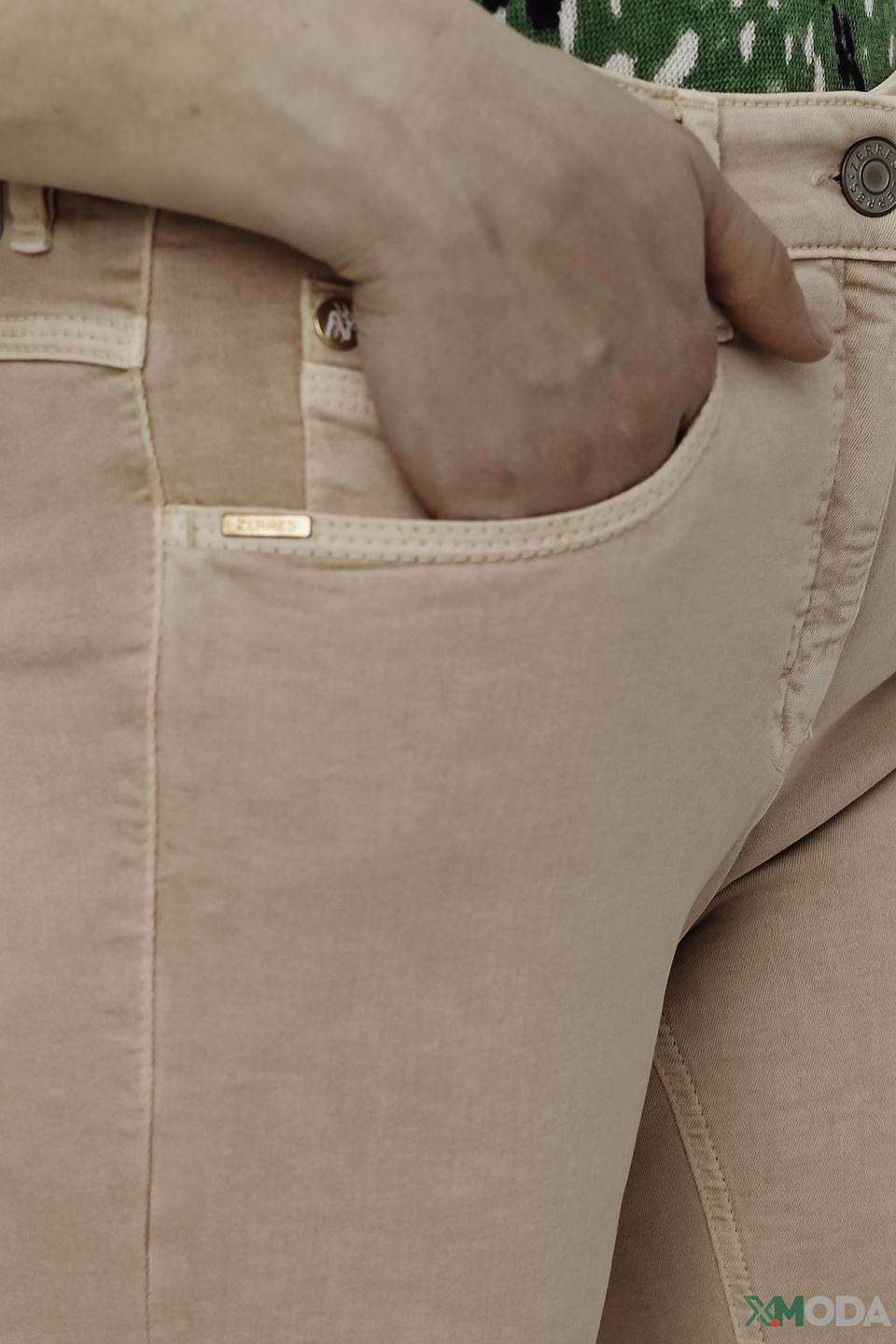 Джинсы Zerres персиковые с манжетами